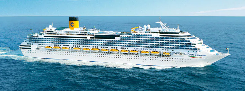 22 Nächte Savona – Road Town über Barcelona, Málaga & Las Palmas u. a. mit Costa Crociere: Costa Fascinosa